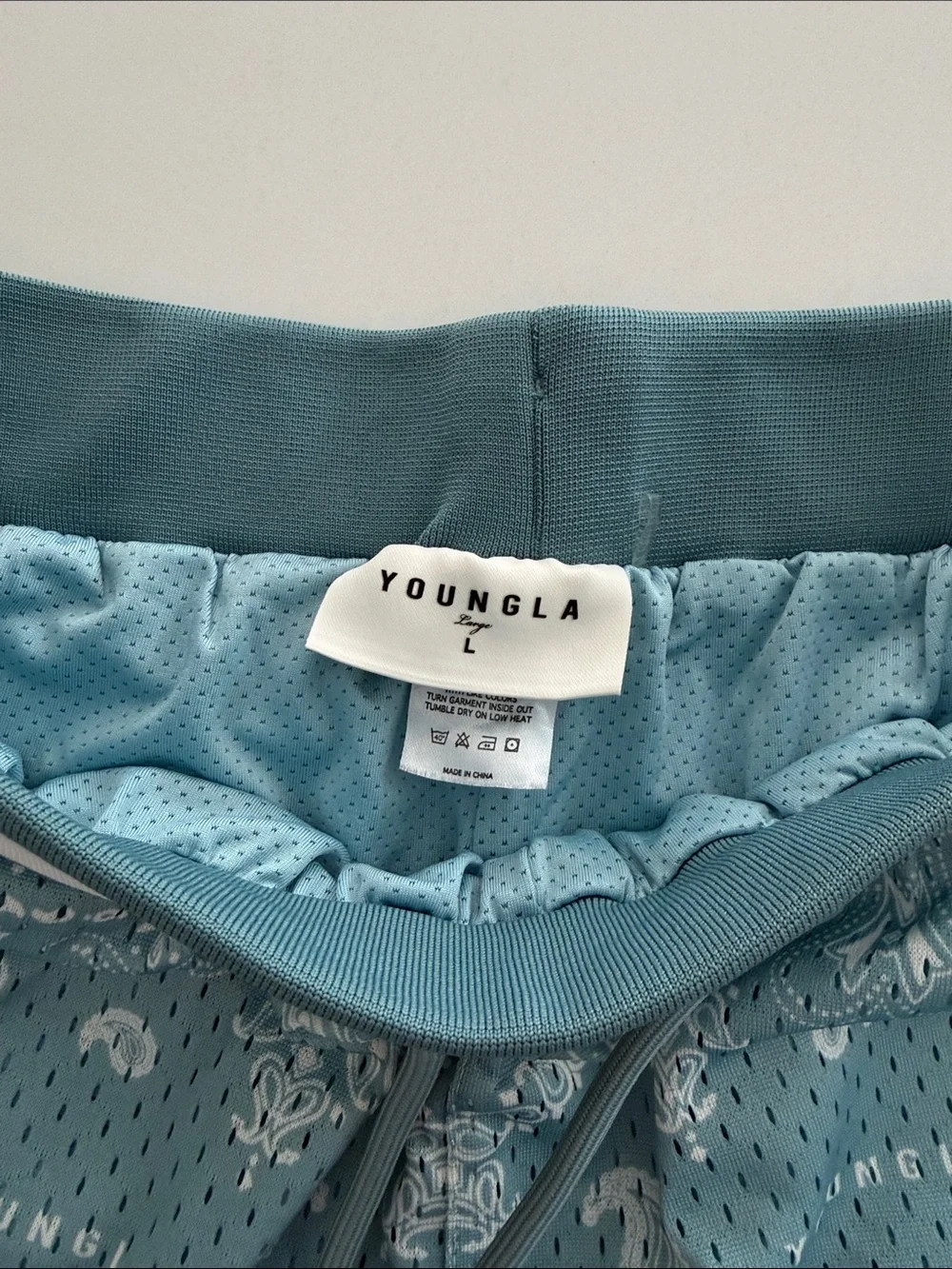 YoungLA Teal Paisley Athletic Men’s L